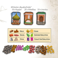 KOSMOS 682156 Czerwona Katedra, Budowniczowie cara, Gra strategiczna ze specjalnym mechanizmem kości, Gra planszowa dla 1-4 graczy w wieku 12+, Gra dla koneserów
