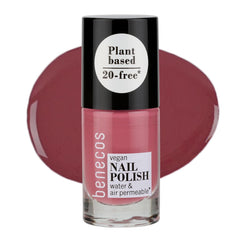 Benecos 20-Free Mysterious Vegan Nail Polish - Lakier do paznokci na bazie roślin - Szybkoschnący, długotrwały - Przepuszczalny dla wody - Wzbogacony biotyną - 5ml