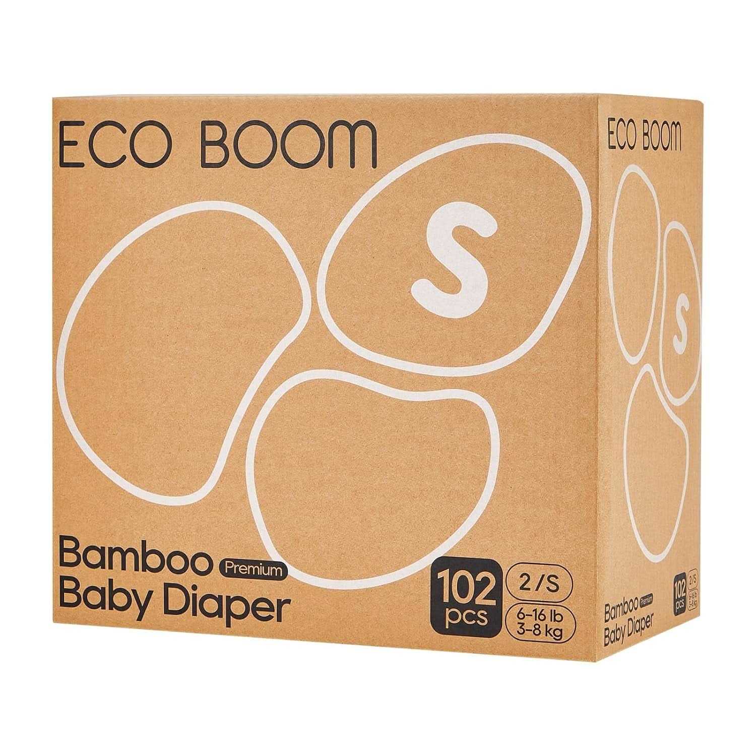Scutece, Viscose din Bamboo Scutece, scutece de unică folosință moi naturale pentru sugari Mama si Copilul Naty Shop 2 (102 scutece)