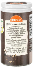 Ostmann Gewürze - Schwarze Pfefferflocken | Grober Pfeffer für intensiv-schwarfen Gesmack | Mit praktischem Streuaufsatz | 25 g w Der Streudose