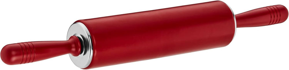 Original Kaiser Original Kaiserflex Red Teigroller Silikon 49 x 6,5 cm, Nudelholz Silikon mit Metallkern, ergonomische Griffe, hitzebeständig do 200°C, gnicie