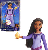 Mattel Disney Wish śpiewa piosenkę Asha of Rosas Modepuppe & Star Figur, beweglich mit abnehmbarem Outfit, śpiewa „This Wish” po angielsku