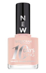 Zestaw lakierów do paznokci Milano wzmacniających łamliwe i opuchnięte paznokcie 9,5 ml oraz lakier do paznokci 10 Days Long N.882 Nude Rose, długotrwały połysk, 11 ml