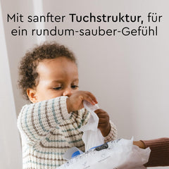 LILLYDOO Chusteczki nawilżane, 50 szt., 100% bez plastiku, bardzo duże, bezzapachowe