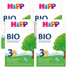 HiPP 3 Organiczne mleko następne (4 x 600g) - po 10 miesiącach z Omega-3 (DHA, ALA), wapniem, witaminą D, najwyższej jakości organicznej
