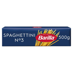 Makaron Barilla Klasyczne Spaghettini nr. 3 wysokiej jakości pszenica durum, zawsze al dente (1 x 500 g)