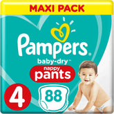 Pampers (stara wersja), majtki, rozmiar 4, 9kg-15kg, trzy opakowania (1 x 88 pieluszek)
