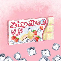 Schogetten Freeze Me Strawberry Limited Edition - Lody o smaku zimnej czekolady o intensywnym smaku truskawkowym