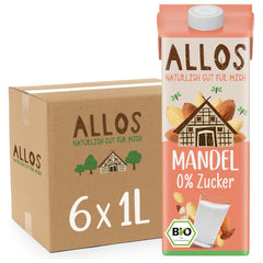 Allos Mandeldrink Mandel Natur Wegańska Laktoza Bez Cukru 1L