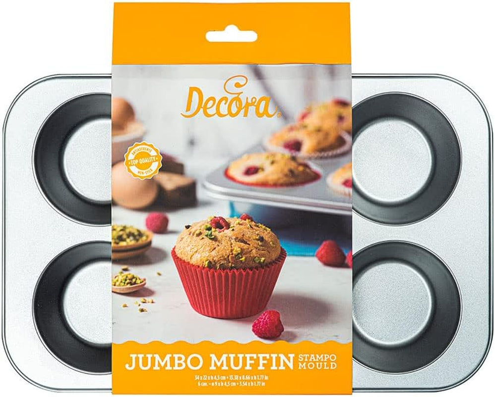 Blacha 6 Jumbo Muffins Ø 9 Cm - 34 X 22 X 4,5 cm Formy i blachy do pieczenia Naty Shop