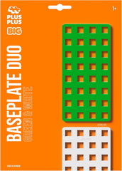 Plus-Plus 9603287 Konstruktionsspielzeug, Big Steckplatte, grün/weiß, 2 części