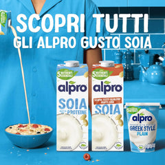 Alpro Napój Sojowy Naturalny 12x1L - Zero Laktozy, Bezglutenowy