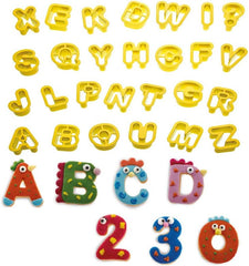 , 0255084 Kleines Buchstaben- und Zahlen-Ausstechformen-Set 2 X H 1,6, Das ideale Set zur Herstellung von Fondant- oder Gummidekorationen, Made in Italy, 36 Stück-Packung.