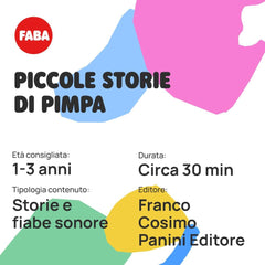 Figura sonoră - Micile povești de la Pimpa - Povești și basme sonore pentru băieți și fete 1-3 ani - Audibil cu povești și +, joc educațional Versiunea italiană Jucarii Bebe Naty Shop
