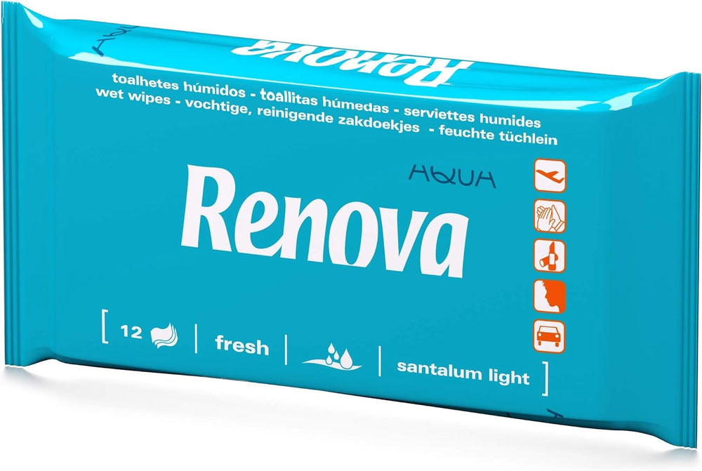 Șervețele umede Renova - 12 șervețele umede și parfumate