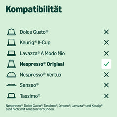 by Amazon Lungo Aluminium-Kaffeekapseln, kompatibel mit Nespresso, mittelgeröstet, 100 Stück (5 Packungen mit je 20 Stück) – Rainforest Alliance zertifiziert