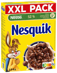 Nestlé Nesquik Crunchy Breakfast, Płatki z czekoladą i pełnymi ziarnami, 1 opakowanie (1 x 1 kg)