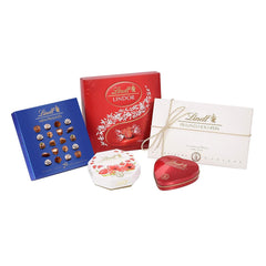 Zestaw upominkowy Lindt Czekoladowe Praliny | 477g | 5 pudełek pralinek Lindt w wariantach: Exquisite, Mini Praline, LINDOR Gift, Małe Podziękowanie, Od Serca | Prezent pralinowy | Czekoladowy prezent
