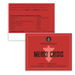 Ankerkraut „Merry Crisis” Anlass-Gewürz, Aioli Pfeffer Salz zum Verschenken, Gewürz Geschenk mit Knoblauch, 155 g w Corkenglas