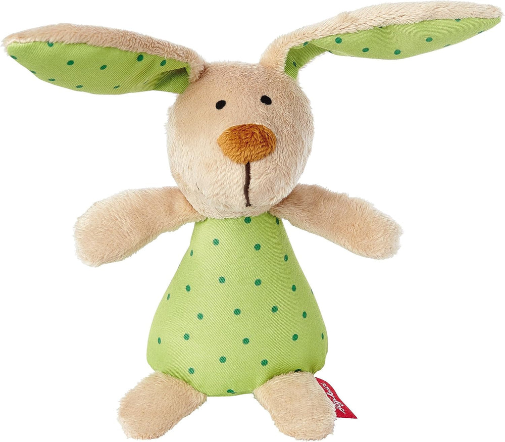 Sigikid 41169 Rattle rabbit Red Stars fete și băieți jucărie pentru copii recomandată de la naștere verde Jucarii Bebe Naty Shop Recomandat de la naștere Hare