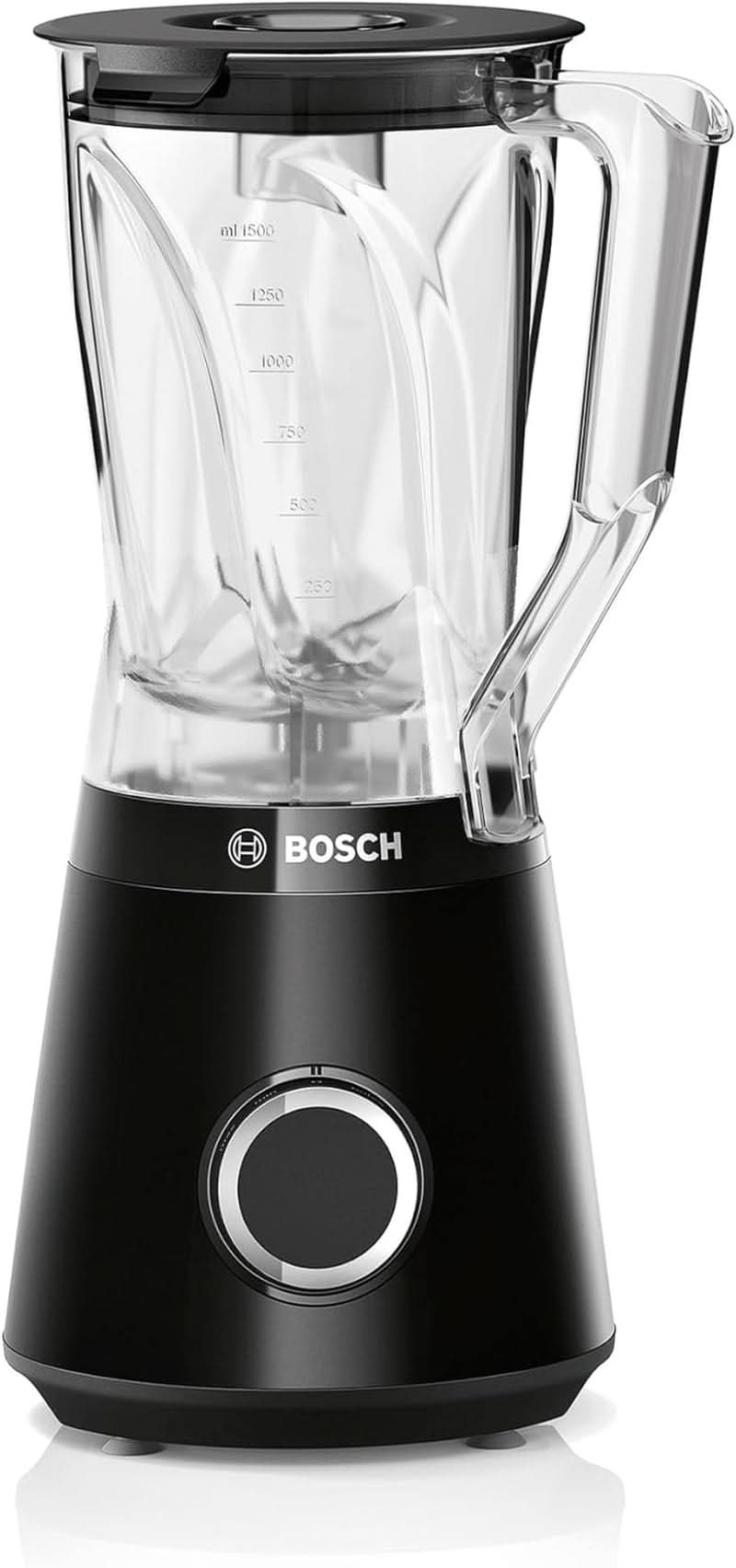 Bosch Mikser stojący Vitapower Serie 4 MMB6141B, Hochwertige Edelstahl-Klingen, 1,5 l Tritan-Mixbehälter, Spülmaschinengeeignete Teile, 30 000 U/Min, 1200 W, Schwarz Kitchen Naty Shop