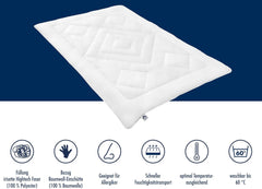 Kołdra Irisette Noblesse na każdą porę roku - Wyprodukowano w Niemczech - Narzuta z poszewką z czystej bawełny, 135 x 200 cm, z certyfikatem Ã-ko-Tex Kołdry i kołdry Naty Shop