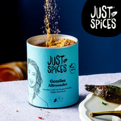 Just Spices Gemüse Allrounder I Jedes Gemüse von Aubergine bis Cukinia lecker würzen I Gewürzdose, 75 g