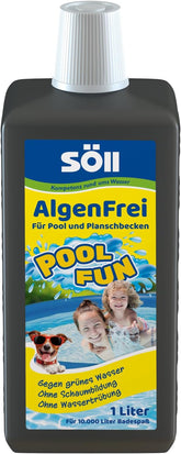 Söll 83690 PoolFun AlgaeFree 1 l - Środek do czyszczenia basenów z algami, pielęgnacja wody w basenach, basenach dla dzieci, basenach i jacuzzi