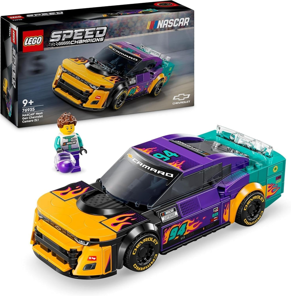 LEGO Speed Champions NASCAR Chevrolet Camaro ZL1 nowej generacji samochodzik zabawkowy; Zestaw do zbudowania i zabawy samochodem wyścigowym; Prezent dla chłopców i dziewcząt powyżej 9 lat 76935 Zestawy do budowania Besuche den LEGO-Store Domyślny tytuł