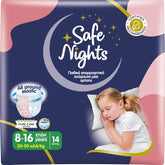 Chłonna bielizna nocna Safe Nights Girl, dziewczęca 8–16 lat (30–50 kg), 14 szt.