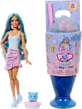 Barbie Pop Reveal Serie Set aus Modepuppe und Zubehör, Treat-Serie, Cool Cupcake Design mit Haustier, 8 Überraschungen inklusive Farbwechsel, JFY61