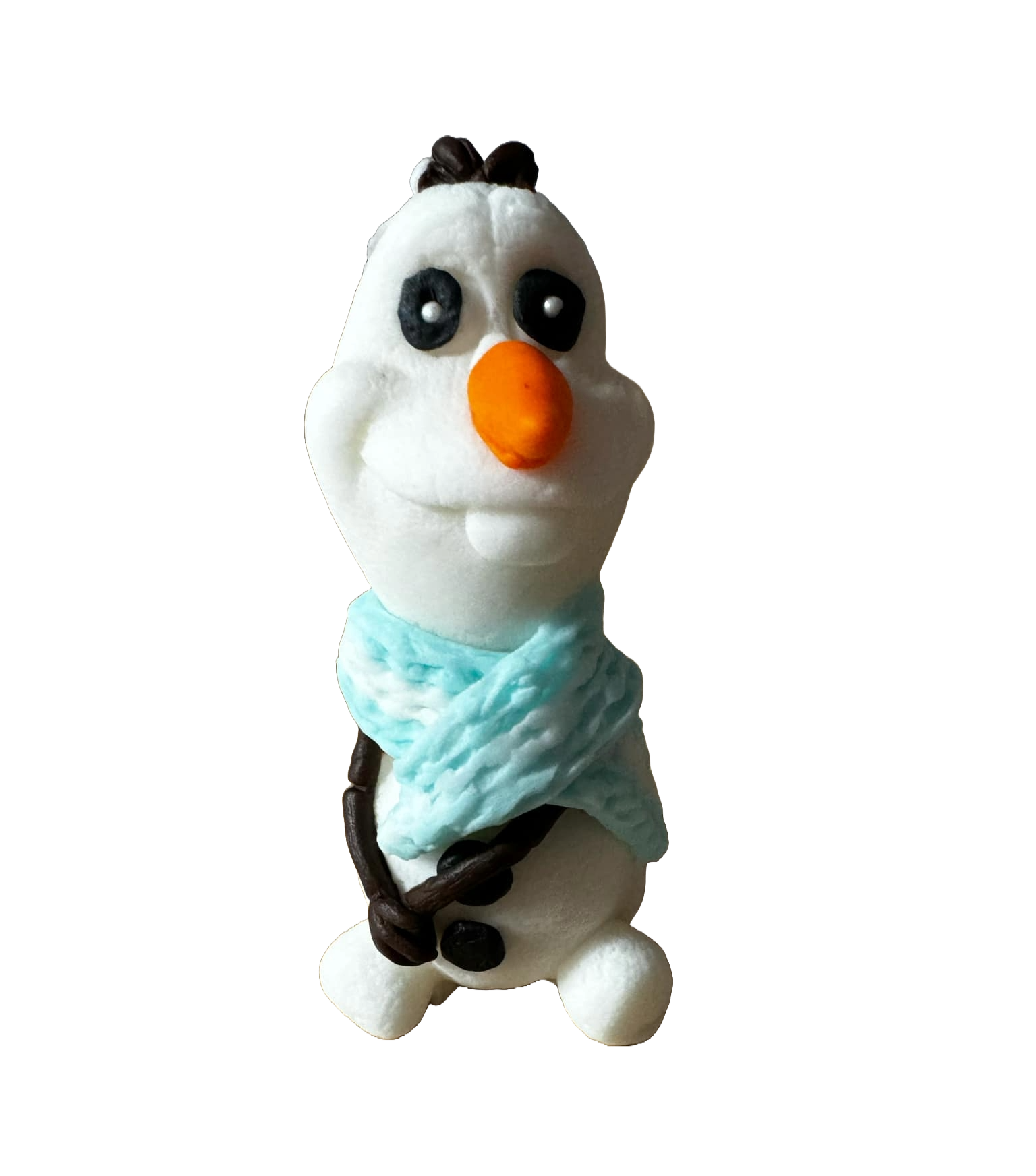 Decoratiune comestibila din zahar, Om de zapada Decoratiuni din Pasta de Zahar Naty Shop