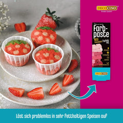 DECOCINO Pastă de colorare liposolubilă roșie - 15 g - Colorant alimentar pe bază de ulei, ideal pentru colorarea ciocolatei, cremei de unt, fondantului sau aluatului de prăjituri (Pachet de 3)