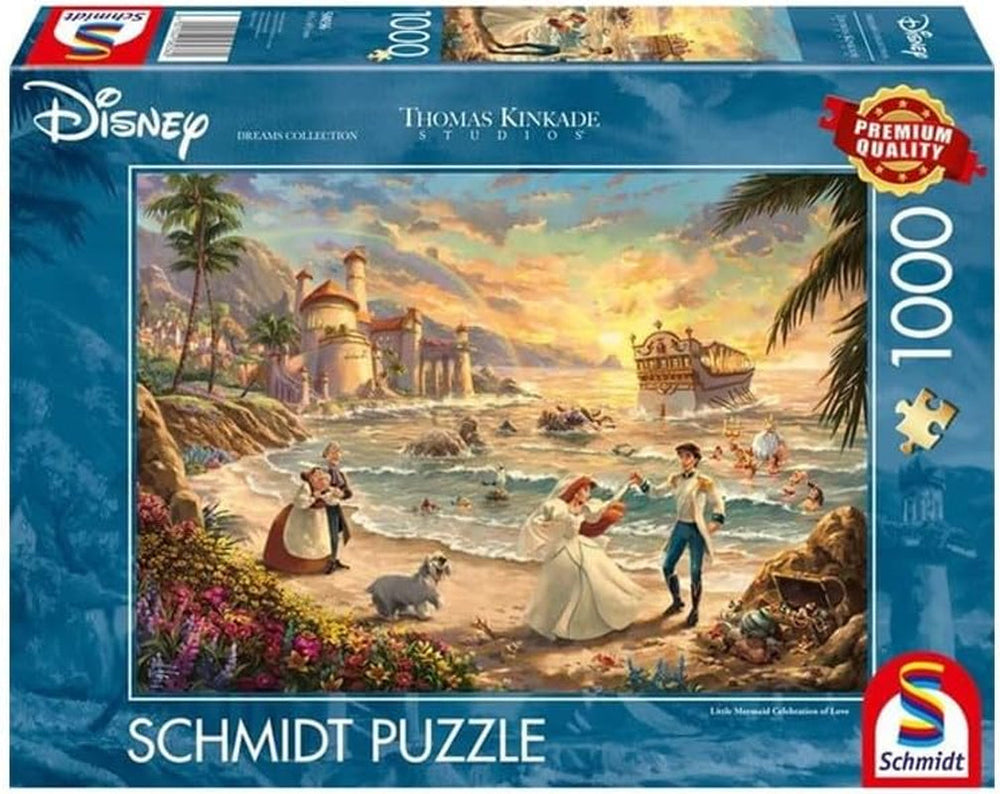 Schmidt Spiele 58036 Thomas Kinkade Disney Mała Syrenka Święto Miłości 1000-elementowe puzzle Naty Shop Domyślny tytuł