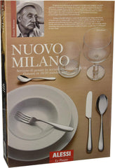 Alessi 5180S24M Nuovo Milano Monoblok Zestaw sztućców 24 sztuki Polerowana stal nierdzewna 18/10 Kitchen Naty Shop