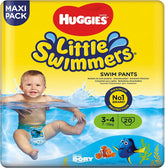 Pieluchy do pływania Huggies Little Swimmers, rozmiar 3-4 (7-15 kg), 1 opakowanie 20 sztuk