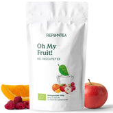 Ceai de fructe BIO Oh My Fruit 100 g (50 de cești) | Ceai de fructe vrac cu mere, hibiscus, zmeură, portocale și frunze de stevia REPLANTEA