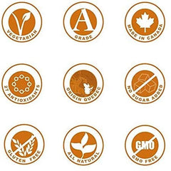 Maplefarm - Czysty kanadyjski organiczny ciemny syrop klonowy, klasa A, ciemny, mocny smak - 250ml Słodziki Naty Shop