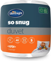 Silentnight so Snug 534222GE Pocieszyciel King Size 15 Tog Ciepły, przytulny gruby Hipoalergiczny Można prać w pralce Białe łóżko King Size Kołdry i kołdry Naty Shop King Size 15 Tog