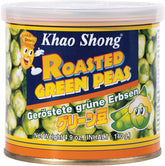 Mazăre verde prăjită Khao Shong cu wasabi, mazăre crocantă într-un aluat picant, o alternativă cu conținut scăzut de grăsimi la nuci, iuțeală medie, 1 conservă de 140 g | 140 g (1 pachet)
