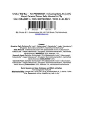 Organic Bar - 4-częściowy zestaw próbników/Amazing Black, orzech laskowy, karmel pekan, solony migdał/bez dodatku cukru, bez słodzików/WEGAŃSKI, BEZGLUTENOWY I SPRAWIEDLIWY HANDEL / 4 x 70g