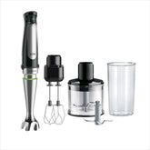 Mikser Braun Household Hogar Multiquick 7, Spritzschutz, Spülmaschinenfest, Bpa-Frei, 600 ml, Zerkleinerer 500 ml, Eisklinge, MQ 7035XBI, 1000 W, Schwarz, MQ7035XBI Kitchen Naty Shop 4 Zubehörteile 7035X | 3 Akcesoria