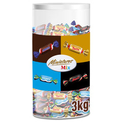 Mix figurek, Mars, Snickers, Bounty i Twix, Batony klasyczne w formacie mini, 296 Batony, Cukierki Czekoladowe 3Kg Naty Shop