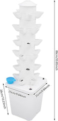 Turn hidroponic cu 30 de capsule, sistem de creștere hidroponică pentru grădină, kit de creștere aeroponică cu rezervor de apă de 10 litri și pompă de hidratare, kit de creștere aeroponică verticală pentru ierburi, fructe, legume