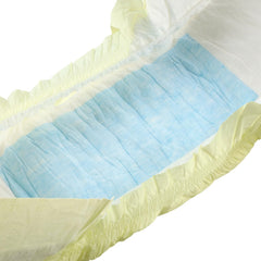 Pieluchy dla dorosłych CutiePlusU, 10 szt. Jednorazowych majtek na nietrzymanie moczu z pętelkami dla kobiet i mężczyzn, maksymalna chłonność przez noc - żółte (średni rozmiar 71-96 cm)