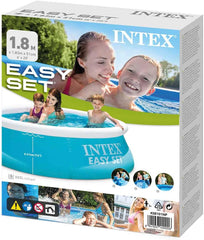 Basen Easy Set - Basen naziemny - Dla dzieci, 183 cm x 183 cm x 51 cm i plandeka Easy Set - Plandeka basenu - Ø 244 cm - Do basenów Easy Set
