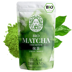 Pudră Matcha organică pentru ceai și Matcha Latte - Calitate ceremonială premium din Japonia - Ceai verde Kissui original - 30 g
