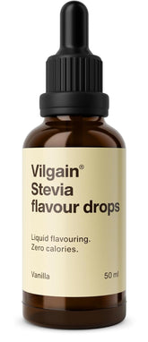 Vilgain Stevia Drops – Natürlicher Kalorienfreier Süßstoff, 5 Geschmacksrichtungen, Ideal Für Getränke, Backen & Diabetiker, Ohne Zucker, Hitzebeständig, Vegan & Ergiebig (50Ml, Vanille) Indulcitori Naty Shop 50 Ml (1Er Pack) Vanille