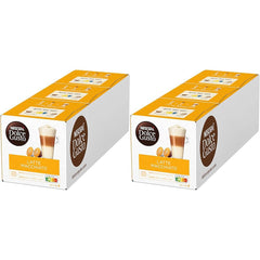 NESCAFÉ Dolce Gusto Latte Macchiato, 48 Kaffeekapseln, Aromatischer Espresso, 3-Schichten -Köstlichkeit aus feinem Milchschaum, Aromaversiegelte Kapseln, 6er Pack (3x16 Kapseln)