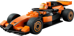 LEGO City Wyścigówka F1 z samochodem wyścigowym Mclaren — model zabawkowy Formuły 1 z samochodem wyścigowym i minifigurką — mały prezent dla chłopców i dziewcząt od 6 lat lub fanów sportów motorowych 60442 Zestawy do budowania Besuche den LEGO-Store